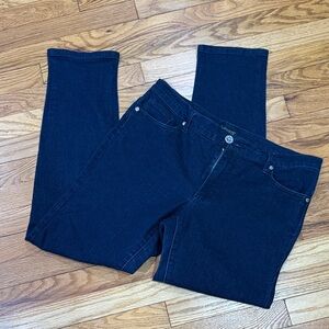 VENUS Women's Dark Blue Jeans Crystal sparkle hardware and button.